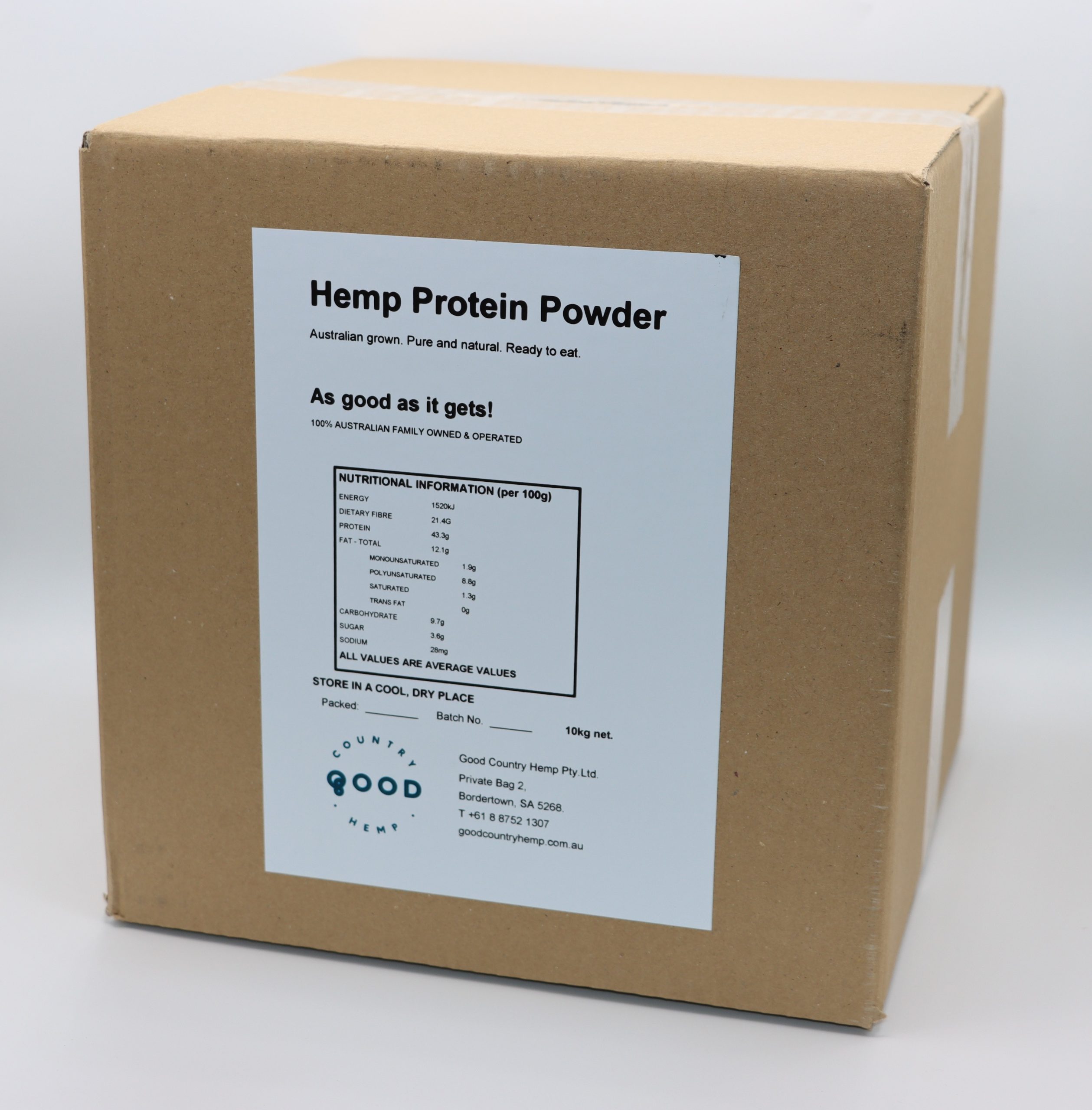 Hemp Protein Powder 10kg Good Country Hemp
