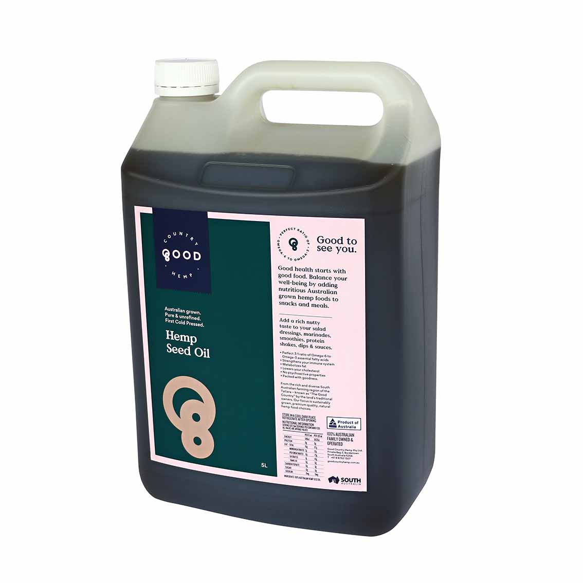 Hemp Seed Oil 5L Good Country Hemp