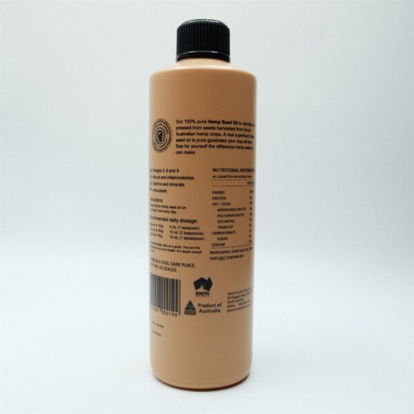 Hemp Seed Oil for Dogs, 500mL - Image 2