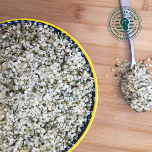 Australian grown, soft, creamy hulled hemp seed.